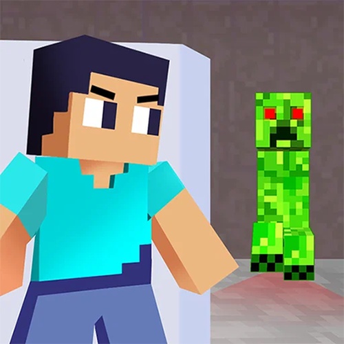 Noob Hide or Run Online Game Stealth Puzzle
