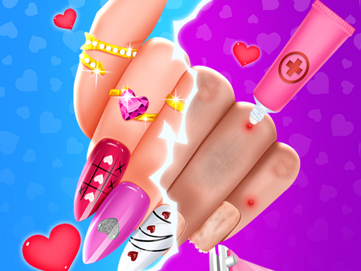Valentine Nail Salon Online Game - Creative Nail Art Game