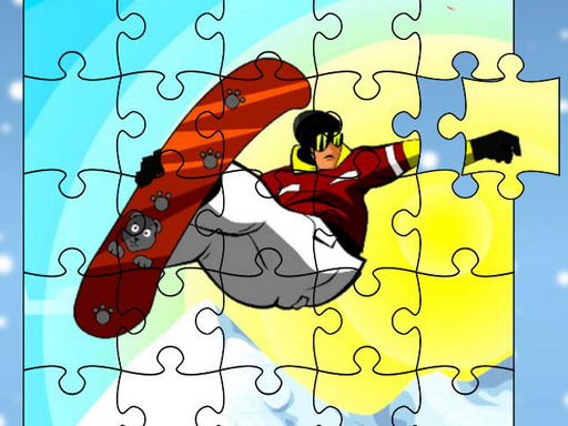 Snowboarder Freestyle Jigsaw Puzzle Game - Winter Puzzle Game