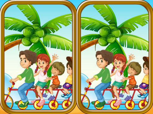 Summer Beach Differences Puzzle Game - Spot the Difference