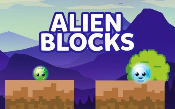 Alien Blocks: Retro Arcade Platformer Online Game