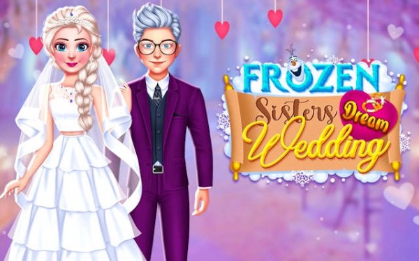 Frozen Sisters Dream Wedding Dress Up Game Online