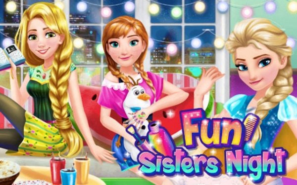 Fun Sisters Night: Princess Dress Up Online Game